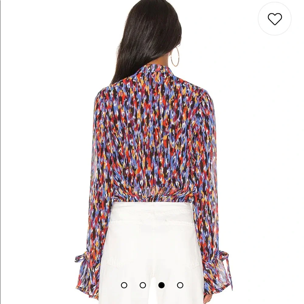 House of Harlow x Revolve Joli Tie Cuff Blouse - Picture 3 of 7